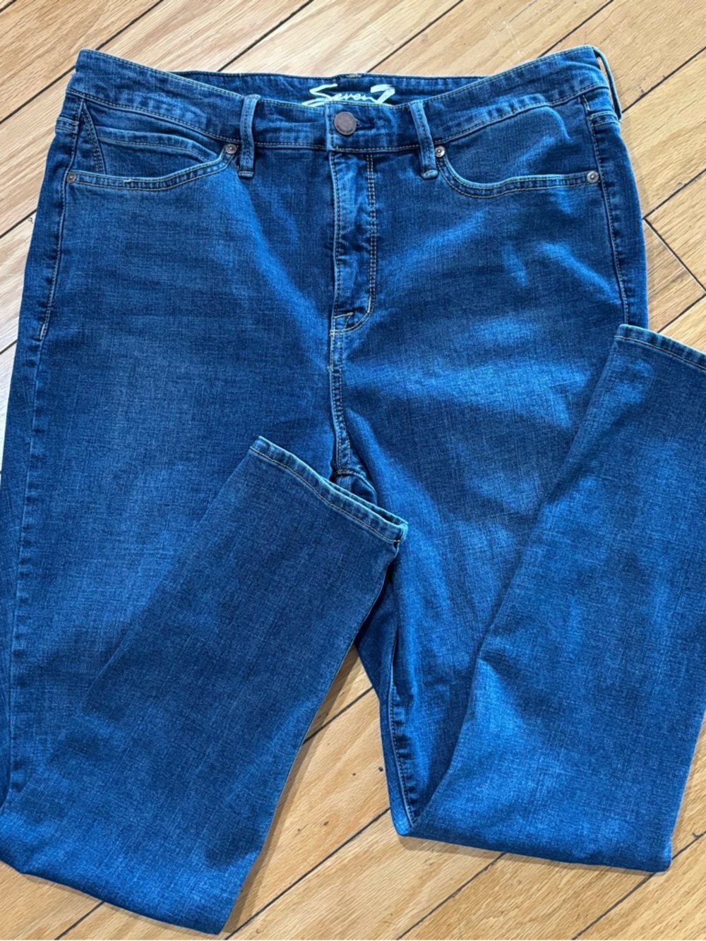 Seven7 Dark Blue Skinny Leg Jeans